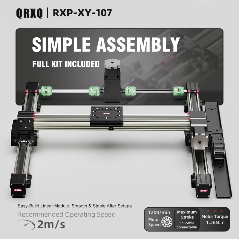 3D Printing Laser Cutting - ระบบอัตโนมัติประกอบโครงสร้างแกน Y คู่แบบ CNC รุ่น QRXQ