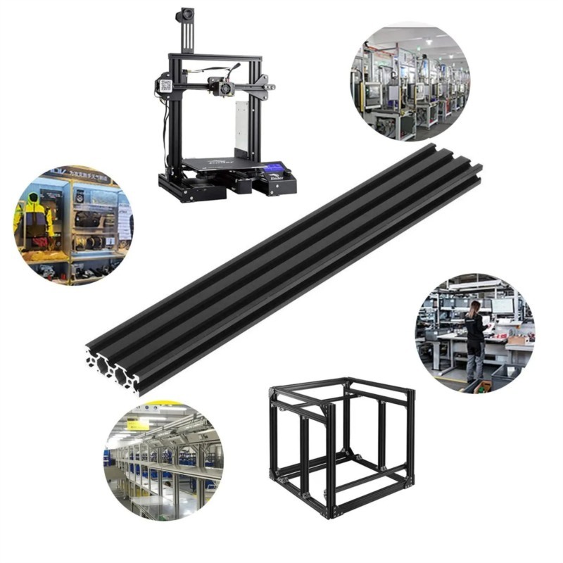 V Slot Aluminum Extrusion - โปรไฟล์อะลูมิเนียมสีดำ 1 ชิ้น รุ่น 2060 แบบ