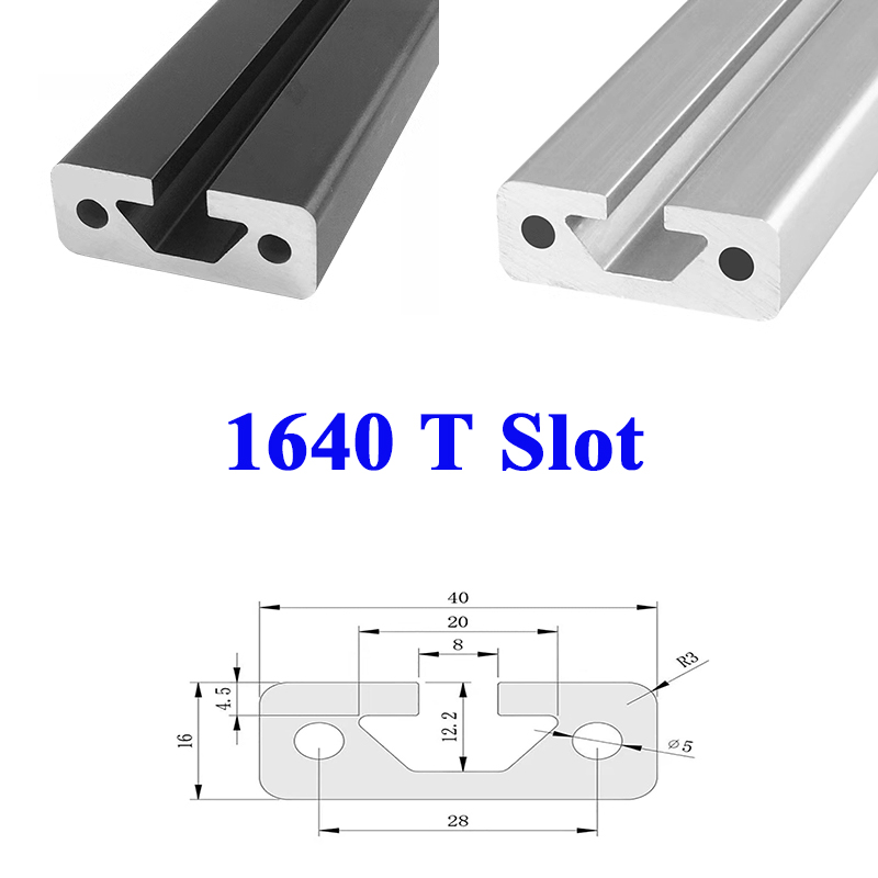 V Slot Aluminum Extrusion - 1ชิ้น1640โครงอลูมิเนียมมาตรฐานยุโรปรางเชิงเส้น1640 T สำหรับเครื่องพิมพ์3D CNC ปรับแต่งได้