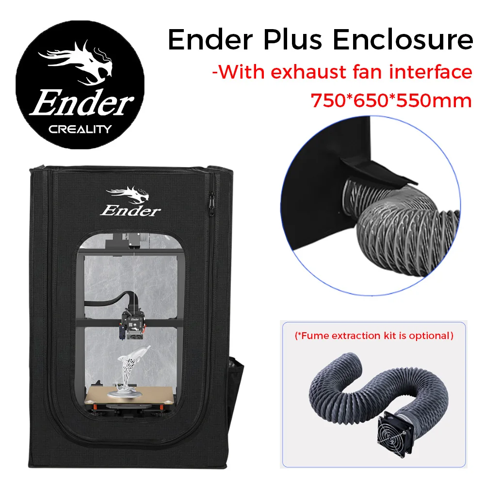 3D Printer Enclosure Frame - CREALITY Ender Plus 3D เครื่องพิมพ์พร้อมไอเสียพัดลมอินเทอร์เฟซ 750x650x550
