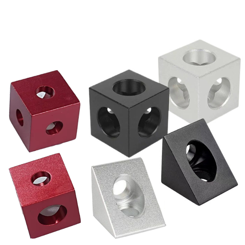 V Slot Aluminum Extrusion - 4 ชิ้น 1515/2020 บล็อกอะลูมิเนียม 90 องศามุมเชื่อมต่อสำหรับ