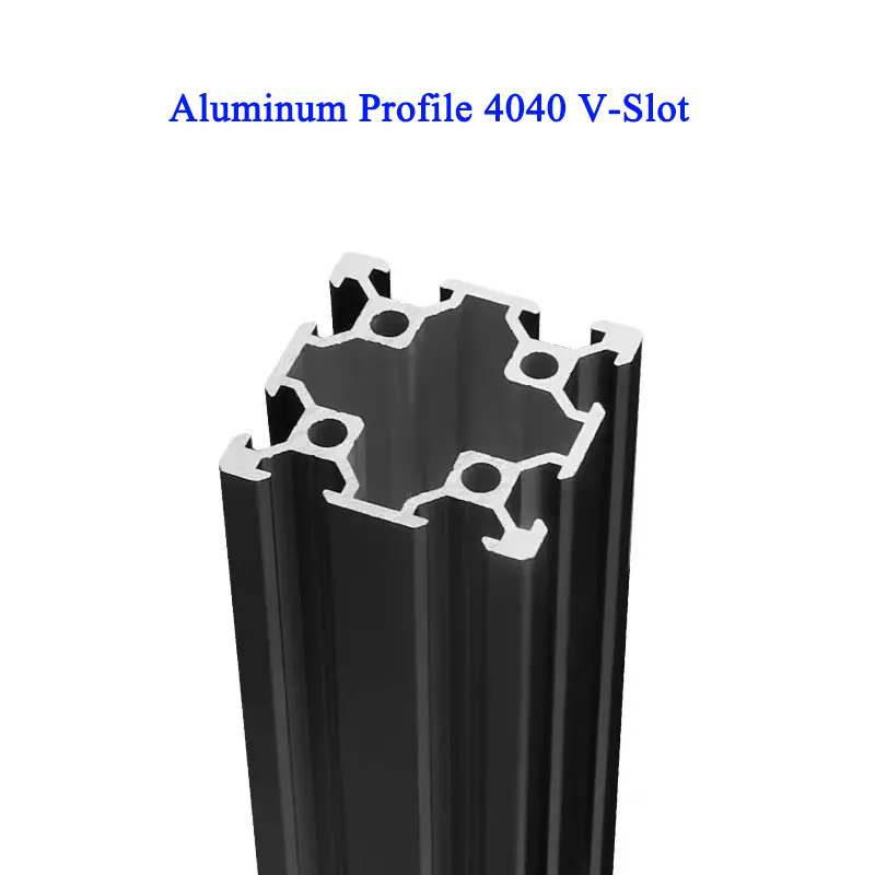 V Slot Aluminum Extrusion - 1ชิ้น4040 V-สล็อต4040 V สีดำขั้วบวกอะลูมิเนียมออกซิเดชันโปรไฟล์รางเชิงเส้นมาตรฐานยุโรปสำหรับเครื่องพิมพ์3D CNC
