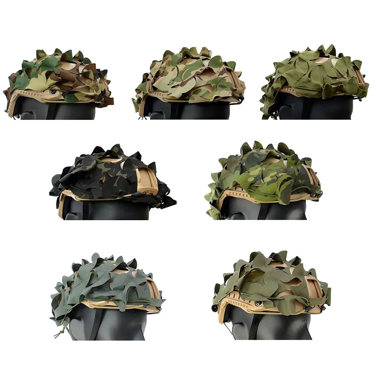 3D Printing Laser Cutting - 3D หมวกกันน็อคตาข่ายพรางแบบรวดเร็วปิดด้วยเชือกไนลอนหมวกกันน็อคแบบผูกเชือกอุปกรณ์การล่าสัตว์บอลผ้าตัดด้วยเลเซอร์