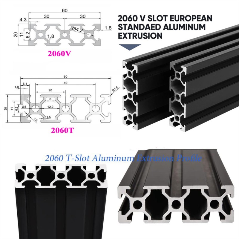 โปรไฟล์อะลูมิเนียมสีดำ 1 ชิ้น  - V Slot Aluminum Extrusion บทวิจารณ์และราคา