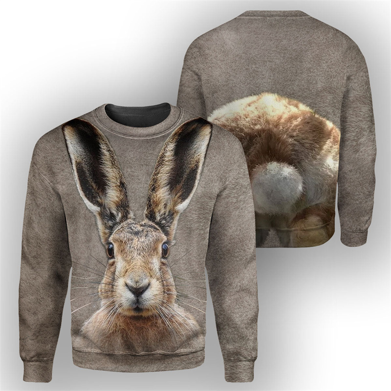 เสื้อกันหนาวพิมพ์ลายกระต่ายจิง - 3D Printing Rabbit บทวิจารณ์และราคา