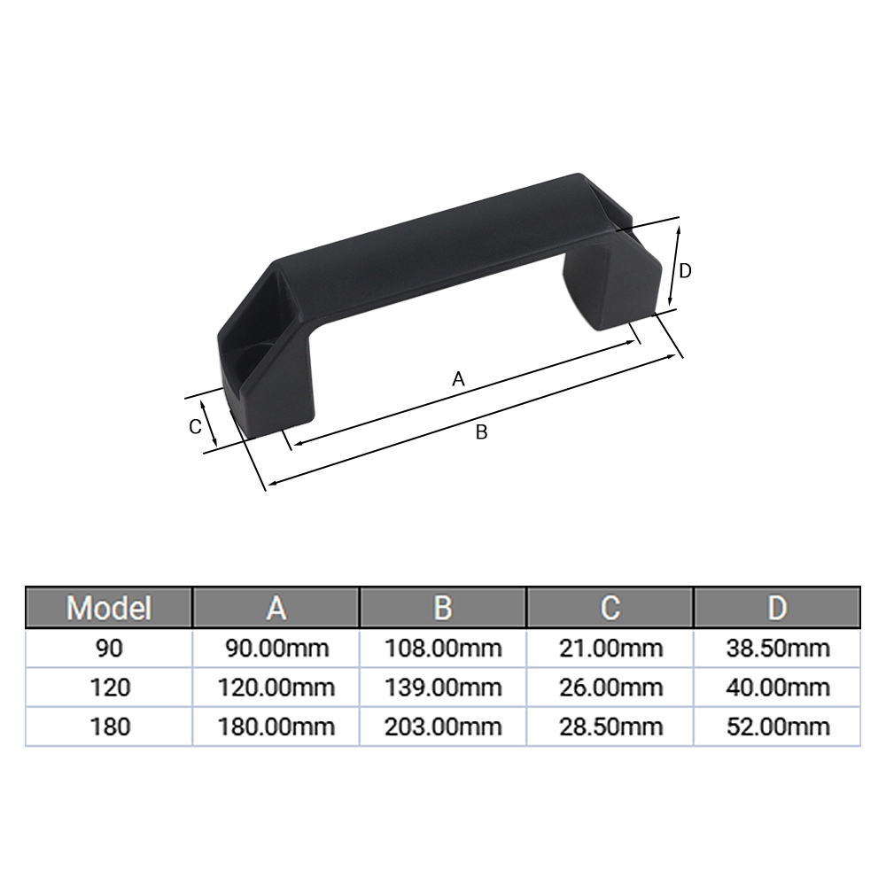 มือจับประตูพลาสติกไนลอนสีดำแบบ - V Slot Aluminum Extrusion บทวิจารณ์และราคา