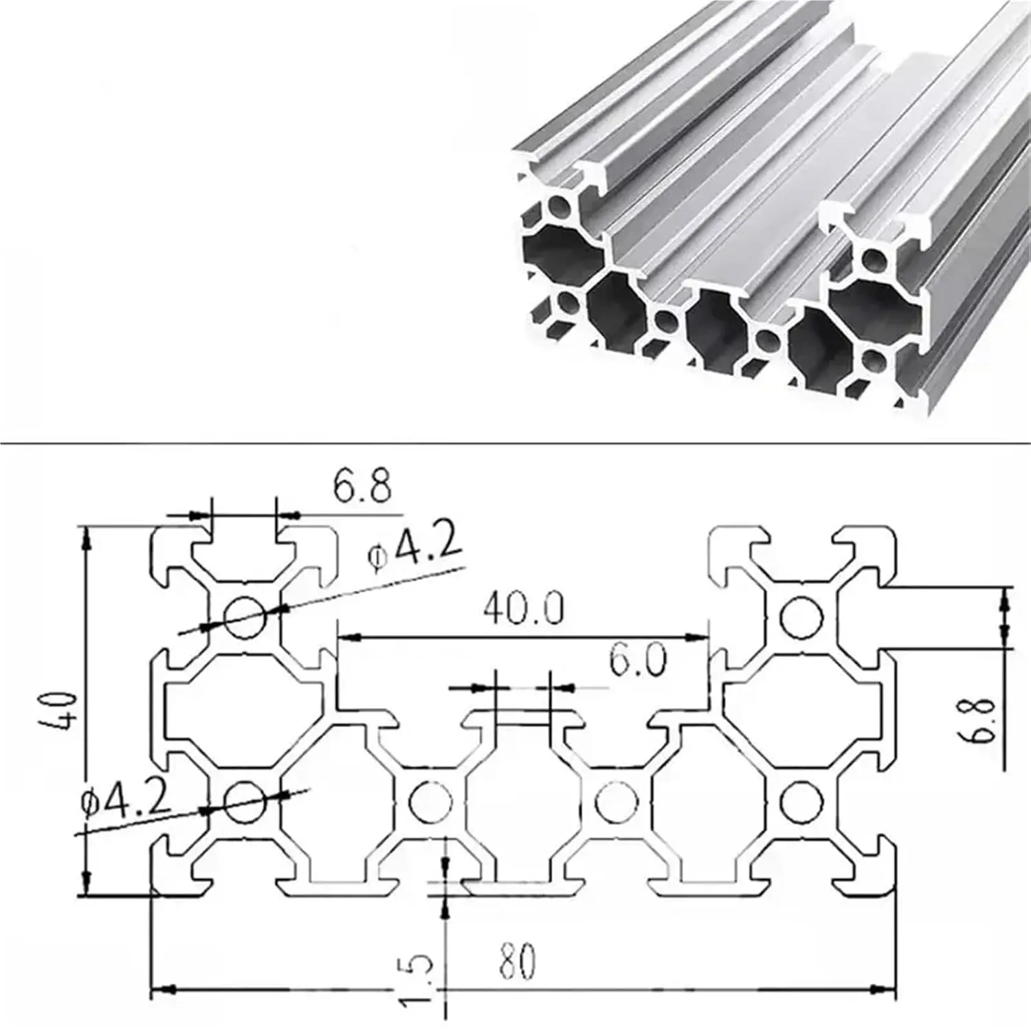 โครงอะลูมิเนียมอุตสาหกรรม 4080 - V Slot Aluminum Extrusion บทวิจารณ์และราคา
