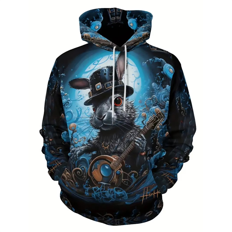 Santa Claus Cat Pattern Hoodie - 3D Printing Rabbit บทวิจารณ์และราคา