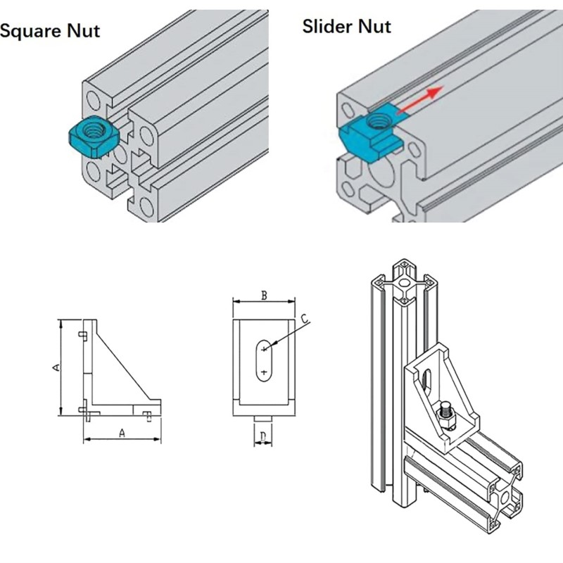 1PCS สีดำ2040 T-Slot มาตรฐานยุ - V Slot Aluminum Extrusion บทวิจารณ์และราคา