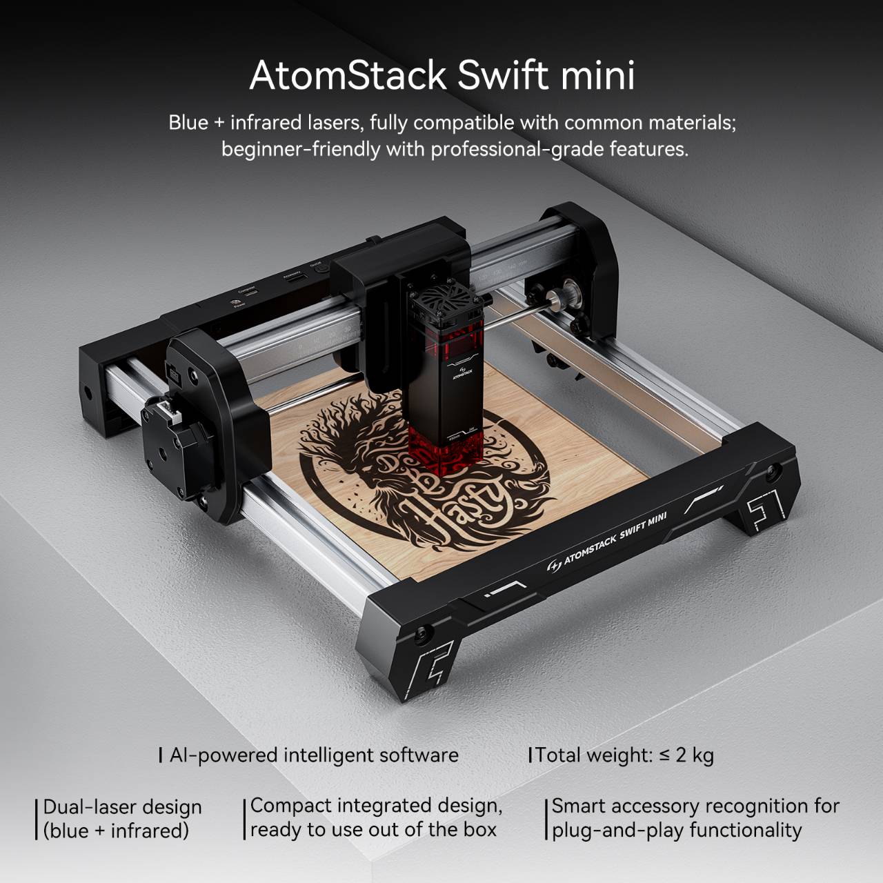 เครื่องแกะสลักเลเซอร์ ATOMSTAC - 3D Printing Laser Cutting บทวิจารณ์และราคา