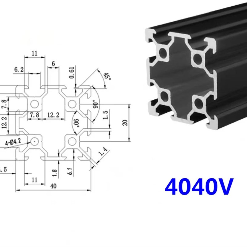 1ชิ้น4040 V-สล็อต4040 V สีดำขั - V Slot Aluminum Extrusion บทวิจารณ์และราคา