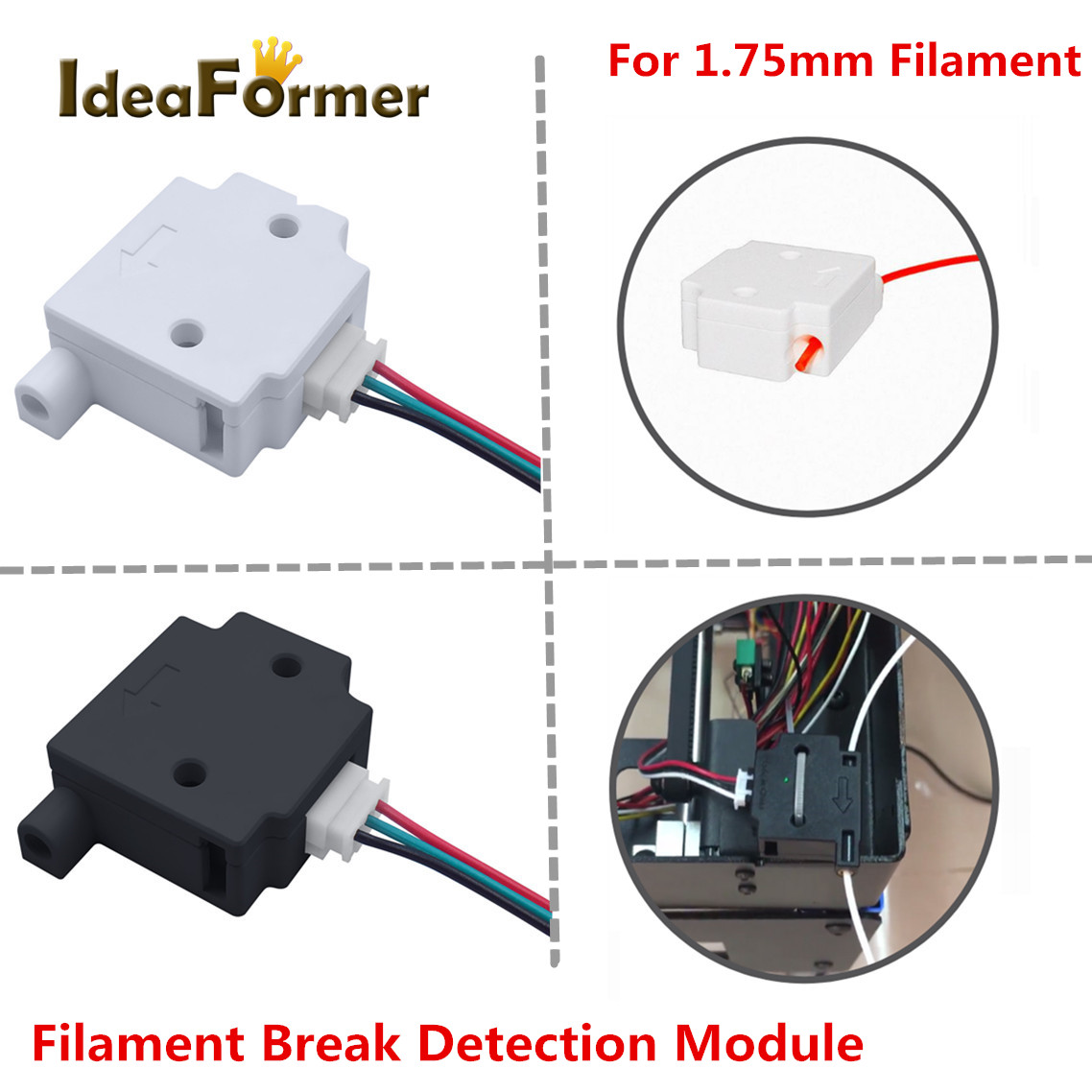 Filament Breakage การตรวจจับโม - Filament Runout Sensor บทวิจารณ์และราคา