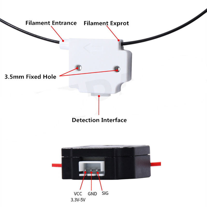 KUFAN 3D เครื่องพิมพ์ Filament - Filament Runout Sensor บทวิจารณ์และราคา