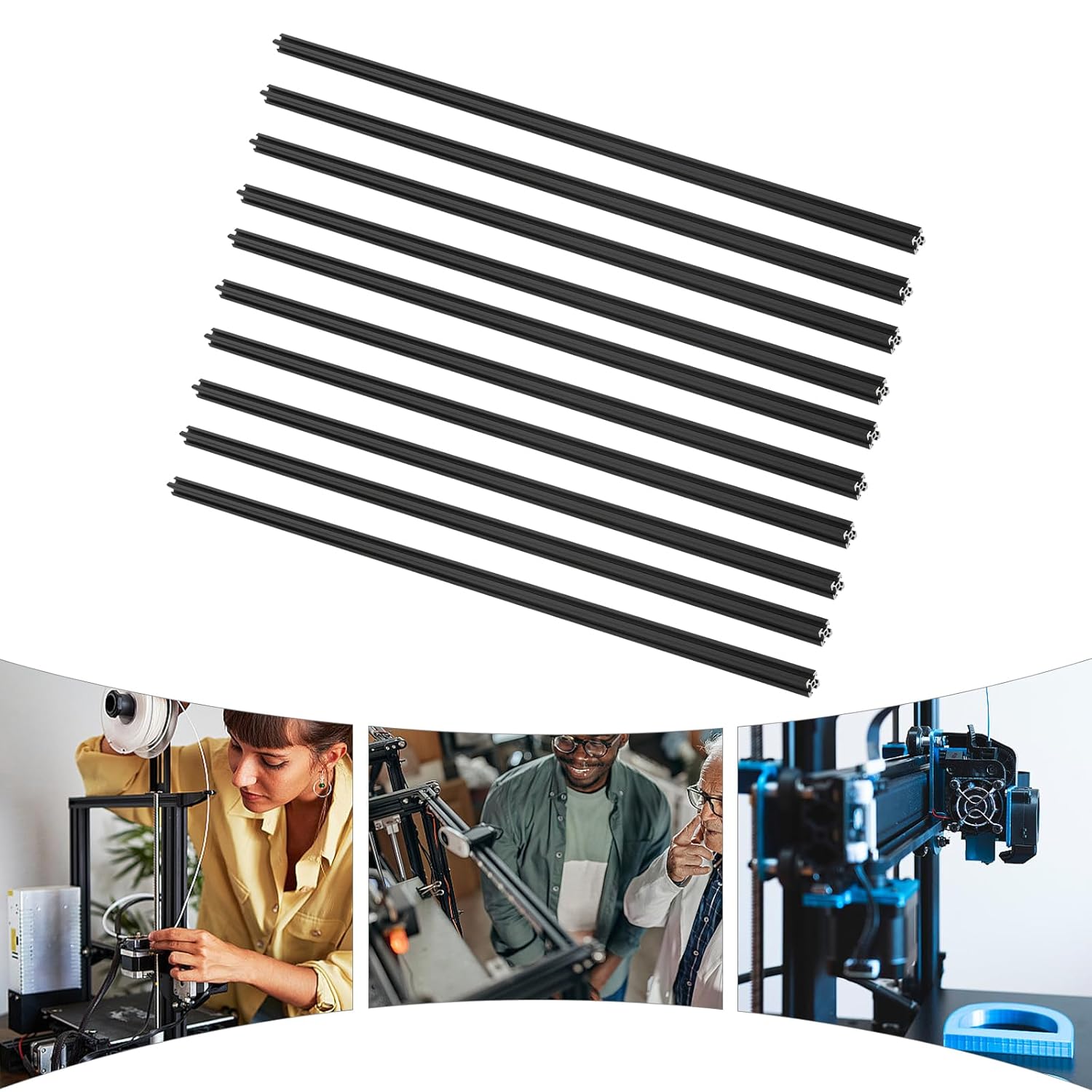 รางอลูมิเนียมแบบ T-Slot สีดำ ข - 3D Printer Enclosure Frame บทวิจารณ์และราคา